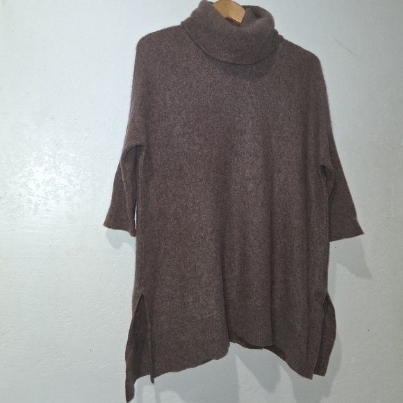 ANTONIO MELANI Cashmere Sienna Brown Cowl Neck Sweater - Picture 8 of 12